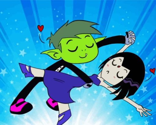 Beast Boy And Raven Diamond Painting