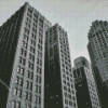 Buildings In Black And White Diamond Painting