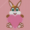 Bunny And Heart Diamond Painting