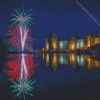 Caernarfon Castle Fireworks Diamond Painting