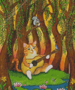 Cat And Squirrel Diamond Painting