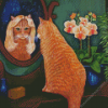 Cat Looking In The Mirror Diamond Painting