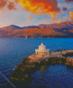 Cephalonia Seaside Sunset Diamond Painting