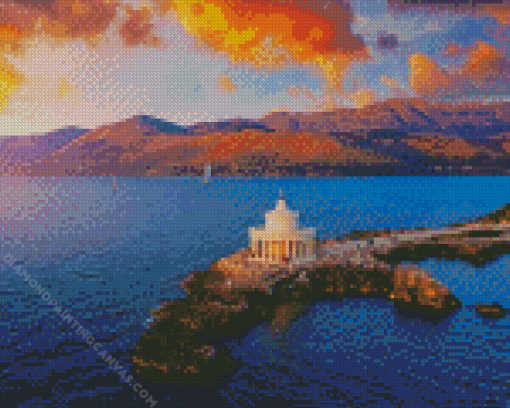 Cephalonia Seaside Sunset Diamond Painting