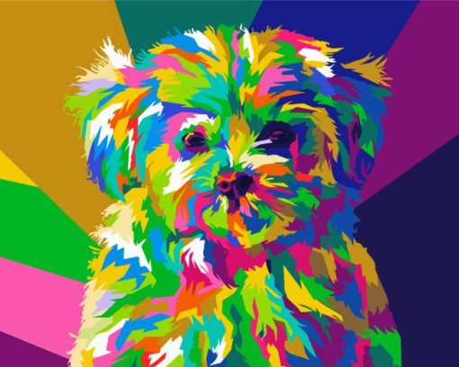 Colorful Maltese Diamond Painting