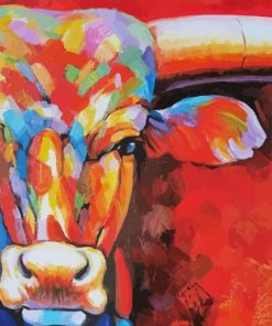 Colorful Texas Longhorn Diamond Painting