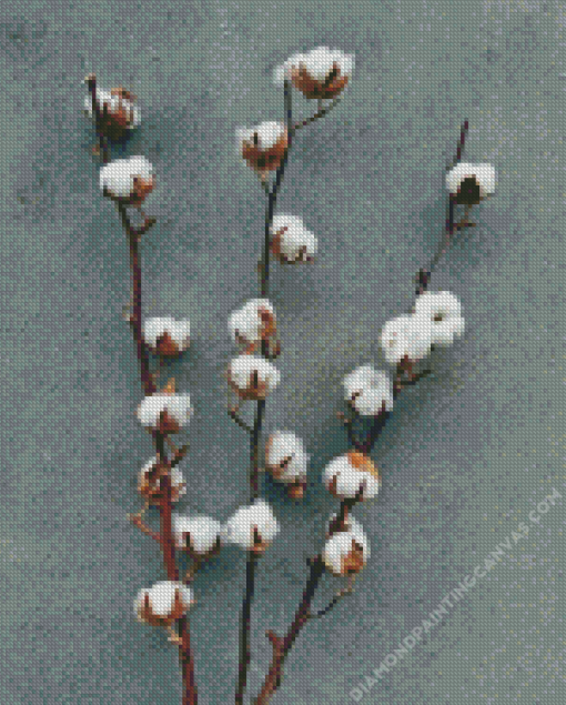 Cotton Branch Diamond Painting