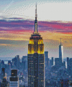 Empire State Build Sunset Diamond Painting