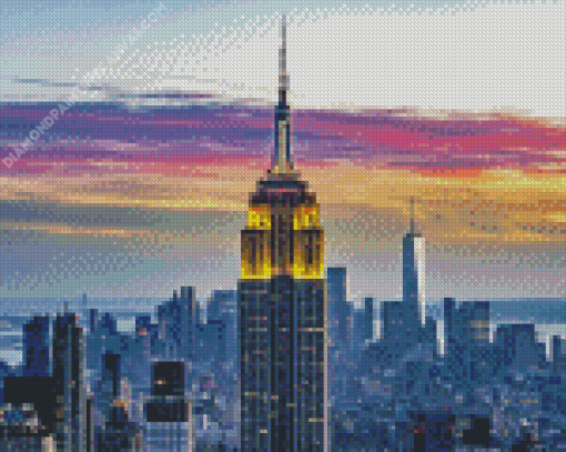 Empire State Build Sunset Diamond Painting