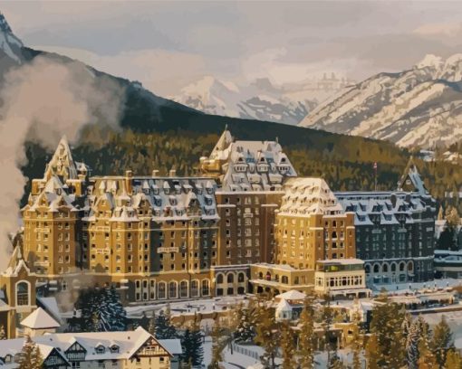 Fairmont Banff Castle Diamond Painting