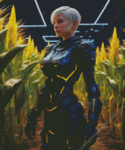 Girl In A Corn Field Diamond Painting