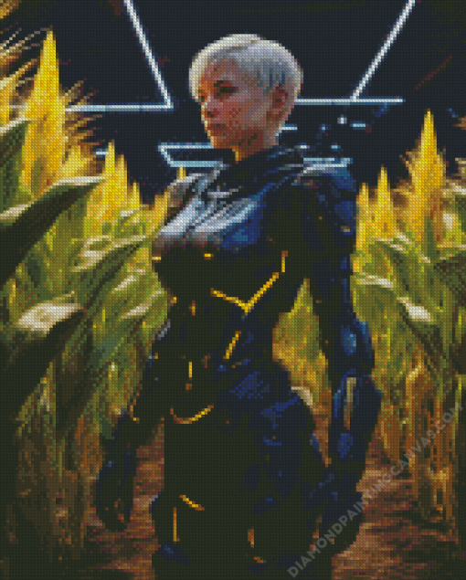 Girl In A Corn Field Diamond Painting