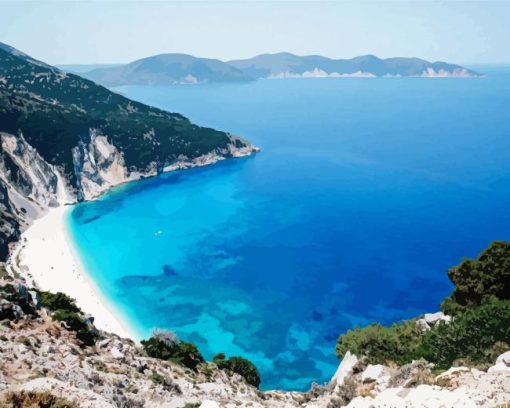 Greece Myrtos Beach Diamond Painting