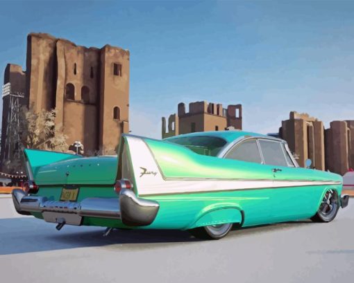 Green 58 Plymouth Diamond Painting