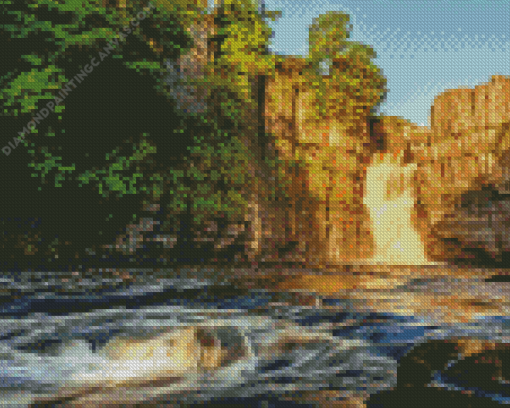 High Force Waterfall Diamond Painting