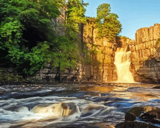 High Force Waterfall Diamond Painting