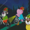 Hippo On Bike Racing Diamond Painting