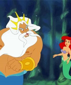 King Triton Ariel Diamond Painting