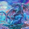 Mystical Snow Dragon Diamond Painting