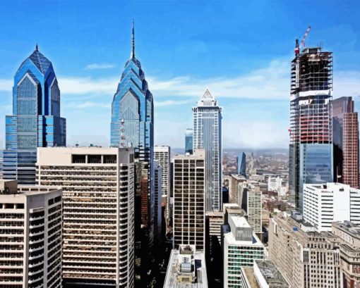 Philadelphia Skyline Diamond Painting