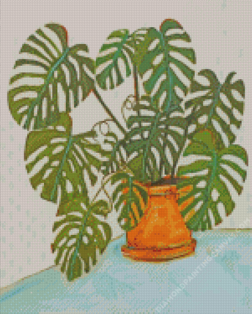 Philodendron Plantpot Diamond Painting