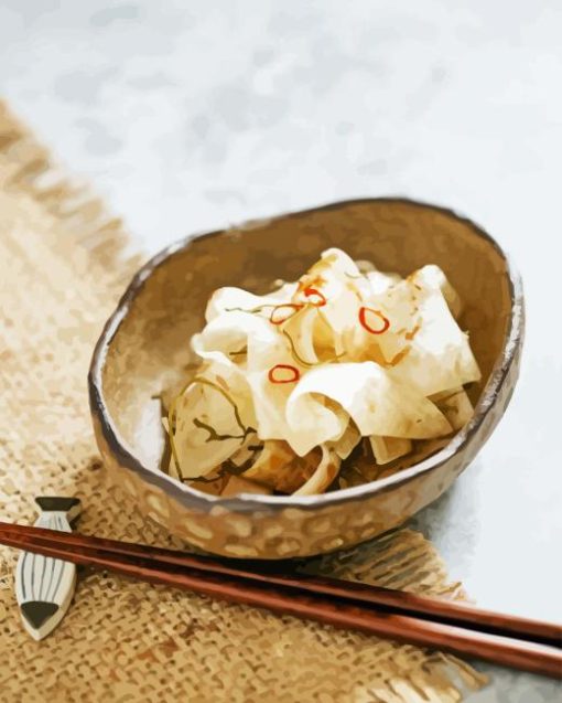 Pickled Daikon In Bowl Diamond Painting