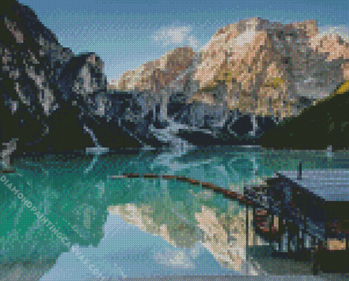 Pragser Wildsee Lake Diamond Painting