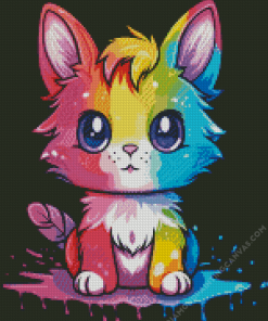 Rainbow Cat Art Diamond Painting