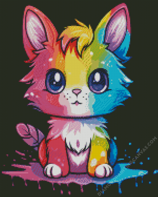 Rainbow Cat Art Diamond Painting