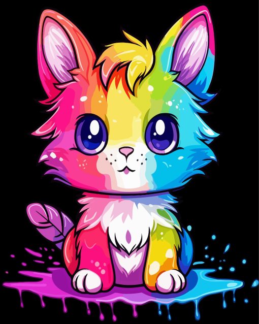 Rainbow Cat Art Diamond Painting