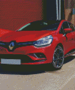 Red Clio Car Diamond Painting