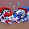 Red And Blue Lion Voltron Diamond Painting