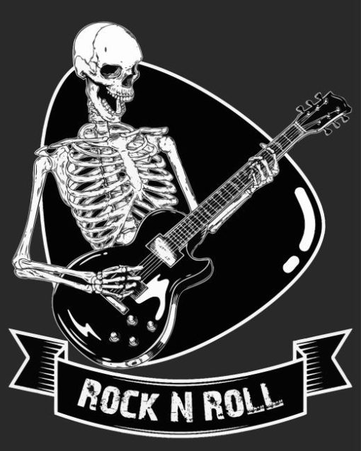 Rock And Roll Skeleton Poster Diamond Painting