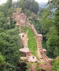 Rudkhan Castle Gilan Diamond Painting