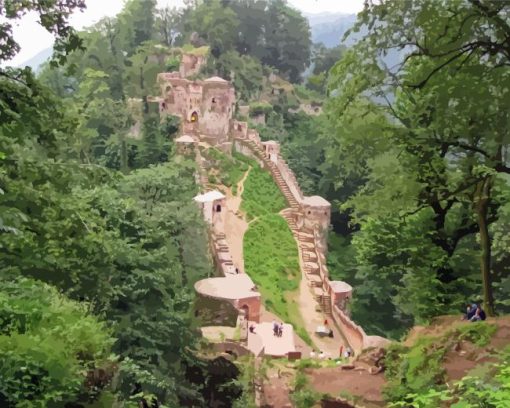 Rudkhan Castle Gilan Diamond Painting