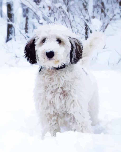 Sheepadoodle Diamond Painting