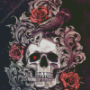 Skull Rose Diamond Painting