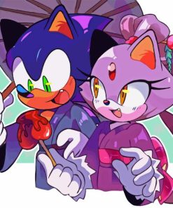 Sonic Blaze Couple Diamond Painting