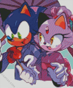 Sonic Blaze Couple Diamond Painting