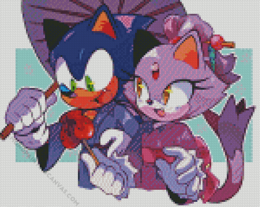 Sonic Blaze Couple Diamond Painting