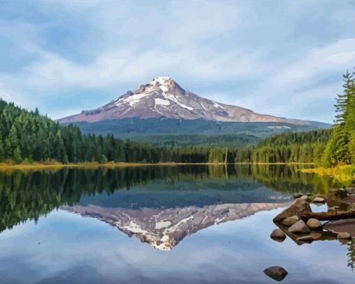 Trillium Lake Diamond Painting