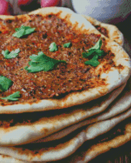 Turkish Lahmacun Food Diamond Painting