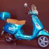 Turquoise Vespa Diamond Painting