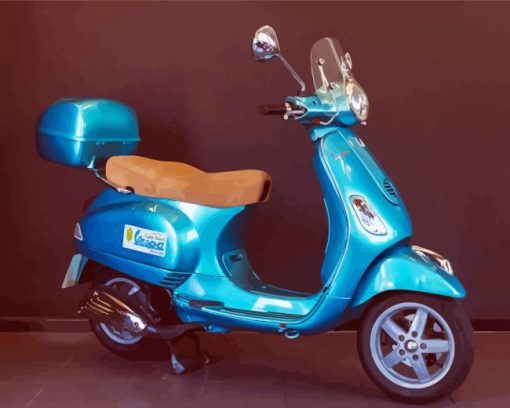 Turquoise Vespa Diamond Painting