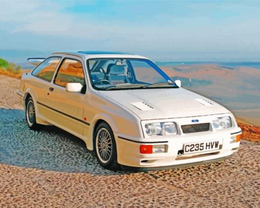 White Cosworth Diamond Painting