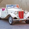 White MG TD Car Diamond Painting