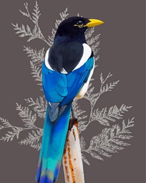 Yellow Billed Magpie Diamond Painting