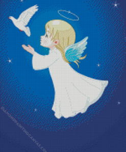 Angel And Dove Diamond Painting