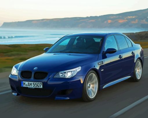 Blue Bmw E60 M5 Diamond Painting