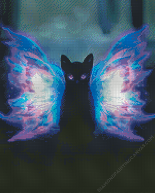 Cat And Fairy Wings Diamond Painting